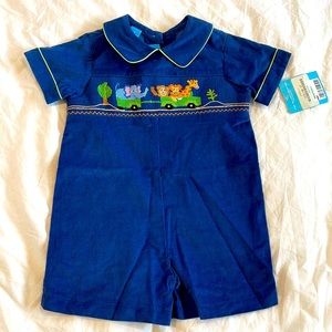 Boys 2T Smocked one piece